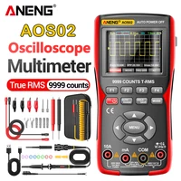 ANENG AOS02 Digital Oscilloscope 48MS/s Sampling Rate 10MHZ Analog Transistor Test Multimeter Bandwidth Support Waveform Storage 1