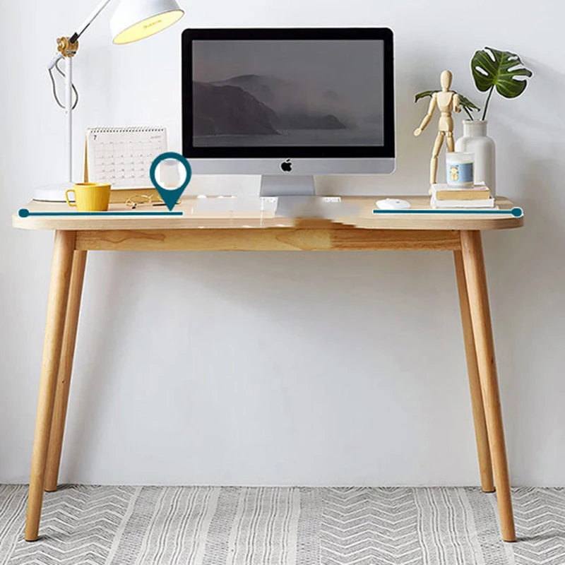 

Wooden Student Computer Desk Study Elegant Simple Small Office Desk Writing Modern Reception Bureau Meuble Office Furniture