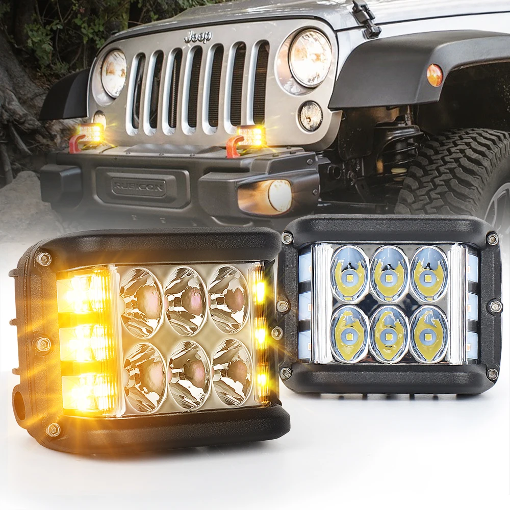 

Wiring Harness Kit Side Shooter Light Pods OVOVS Work Lights 1 Set Off Road Fog Driving Bumper Lamp For ATV UTV Trucks Cars