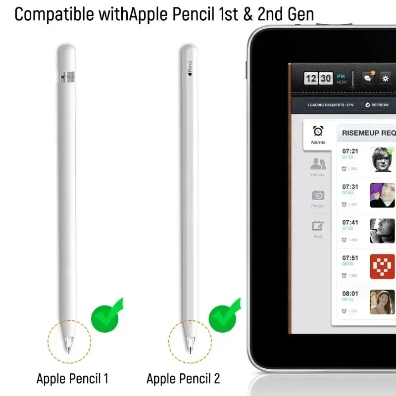 Capuchon de protection en silicone souple pour écran tactile, pointes de stylet de résubdivision, Apple Pays l 1, 2, Isabel, IPbbles 1, 2, 4X