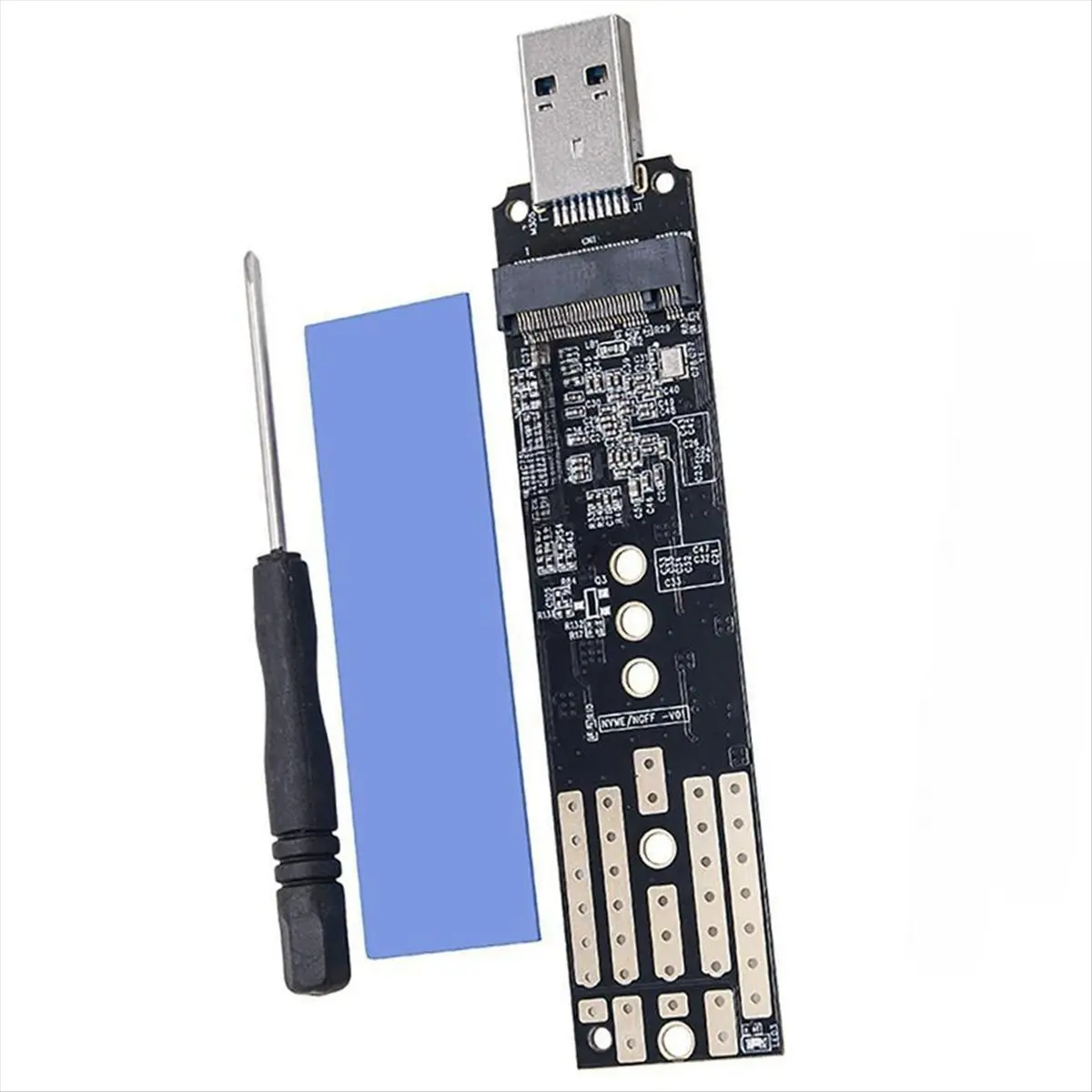 DT60 듀얼 프로토콜 SSD 인클로저 M.2(NVME NGFF용) USB3.1 변환기 M2 SSD 케이스 어댑터(2230/2242/2260/2280 SSD용)