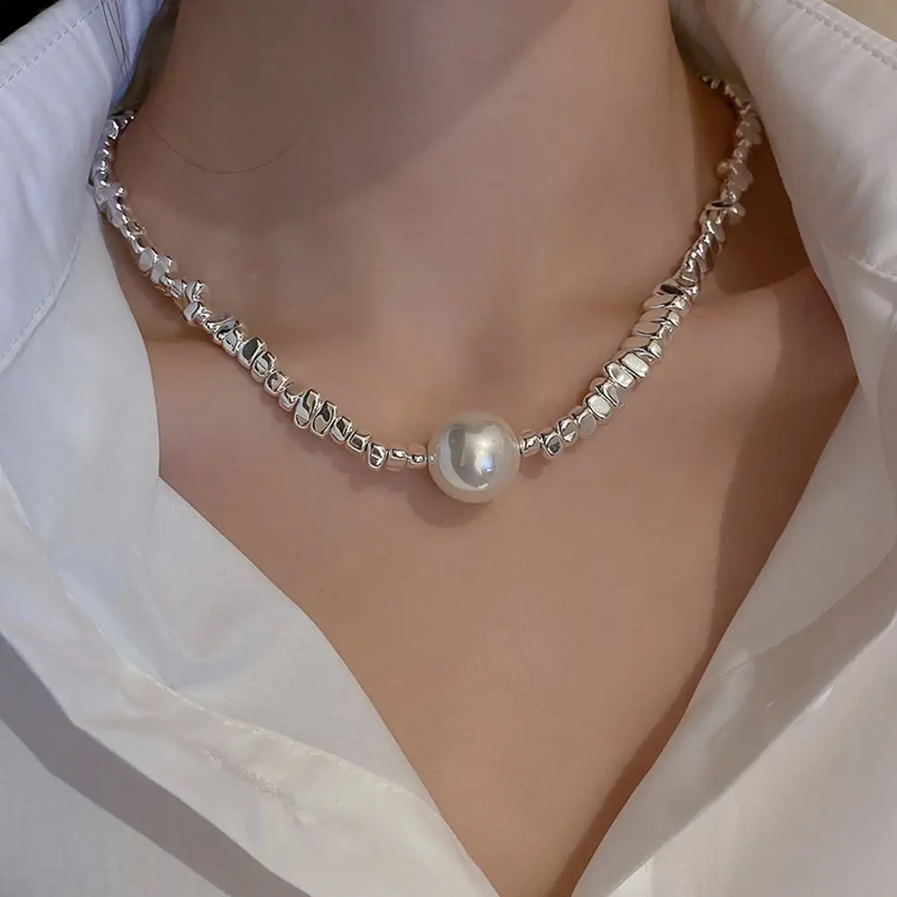 

Vintage Gift Geometric Fashion Irregular Pearl Clavicle Chain Fashion Jewelry Korean Style Bracelet Female Necklace