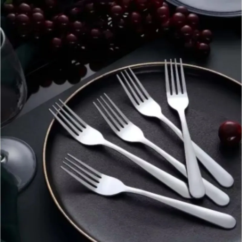 Stainless Steel Forks Set Western Style Thickened Tableware for Steak Dining Household Use Durable Spoons Knives Cutlery