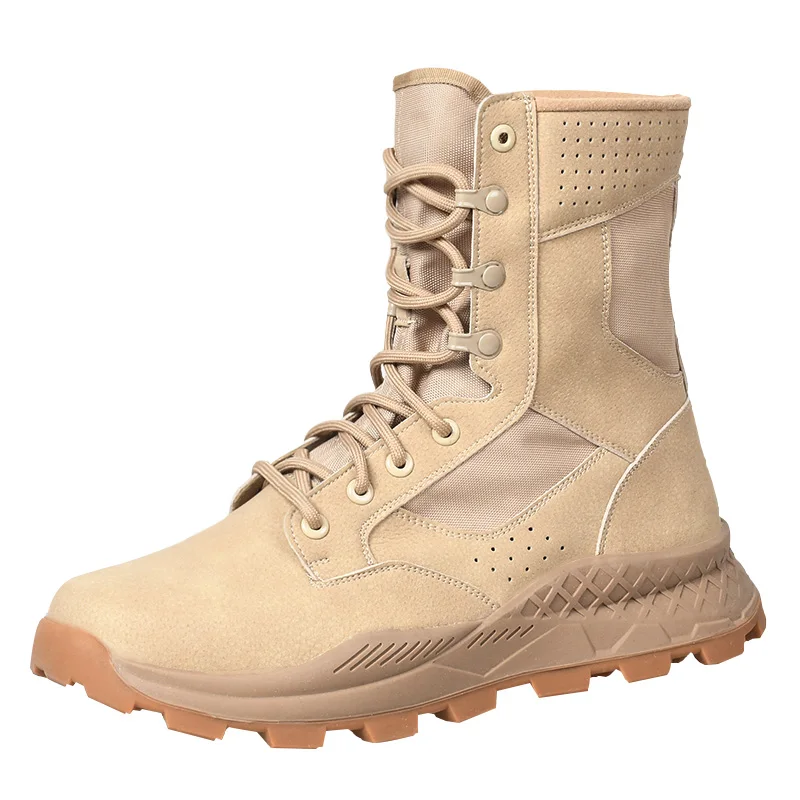

Summer Mesh Training Military Boots Ultralight Non-slip Wear-resistant Breathable Outdoor Hiking Climbing Shoe Men Tactical Boot