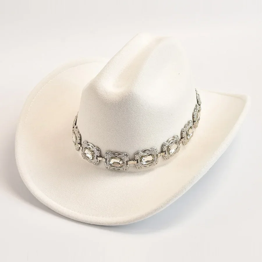 Cowboy Hats Cowgirl Hats Artificial Wool Western Vintage Roll Brim for Women