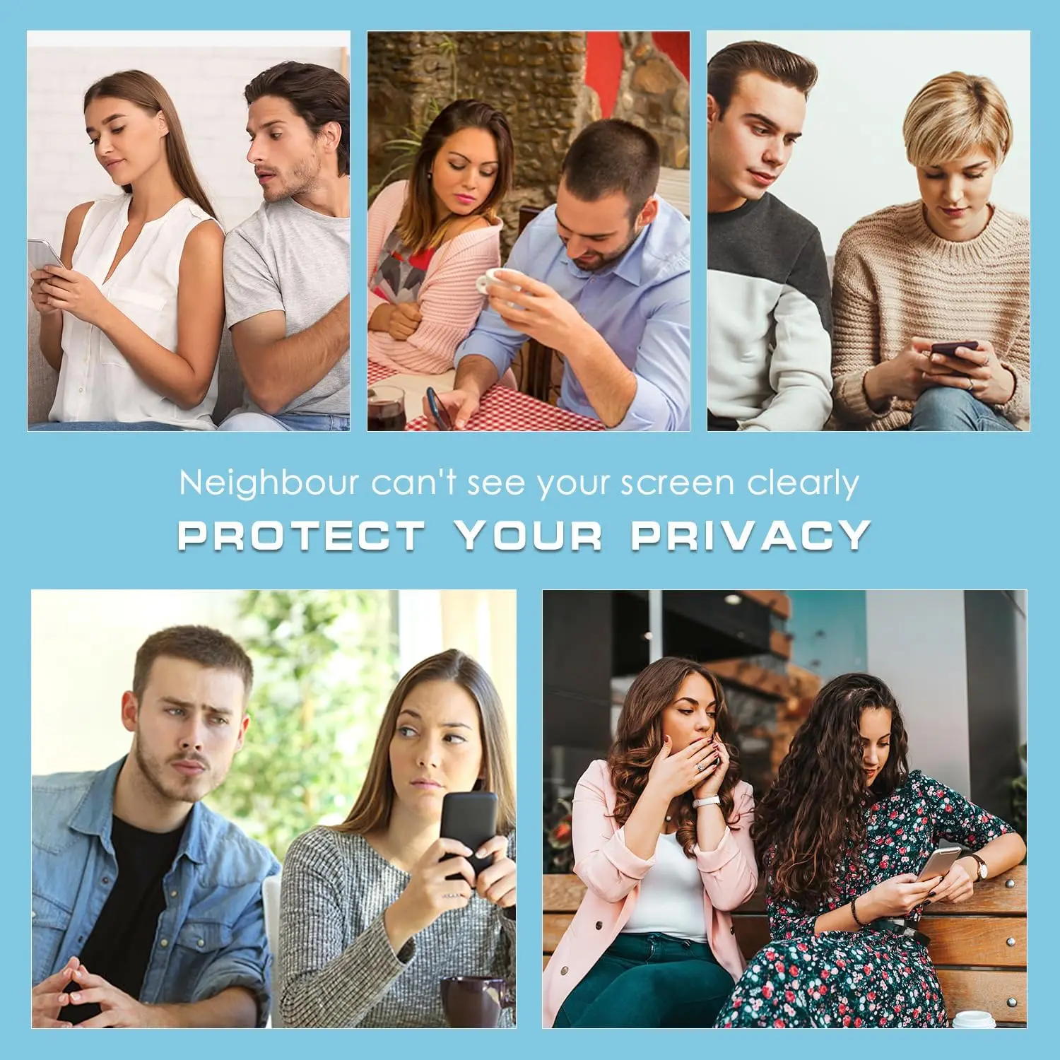 Anti-Spy Tempered Glass Privacy Screen Protector with Anti-Glare Feature