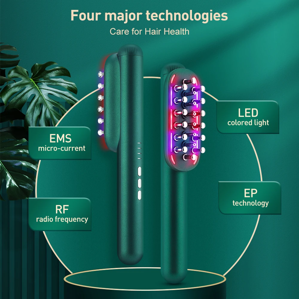 mulheres Terapia LED Red Light Escova de