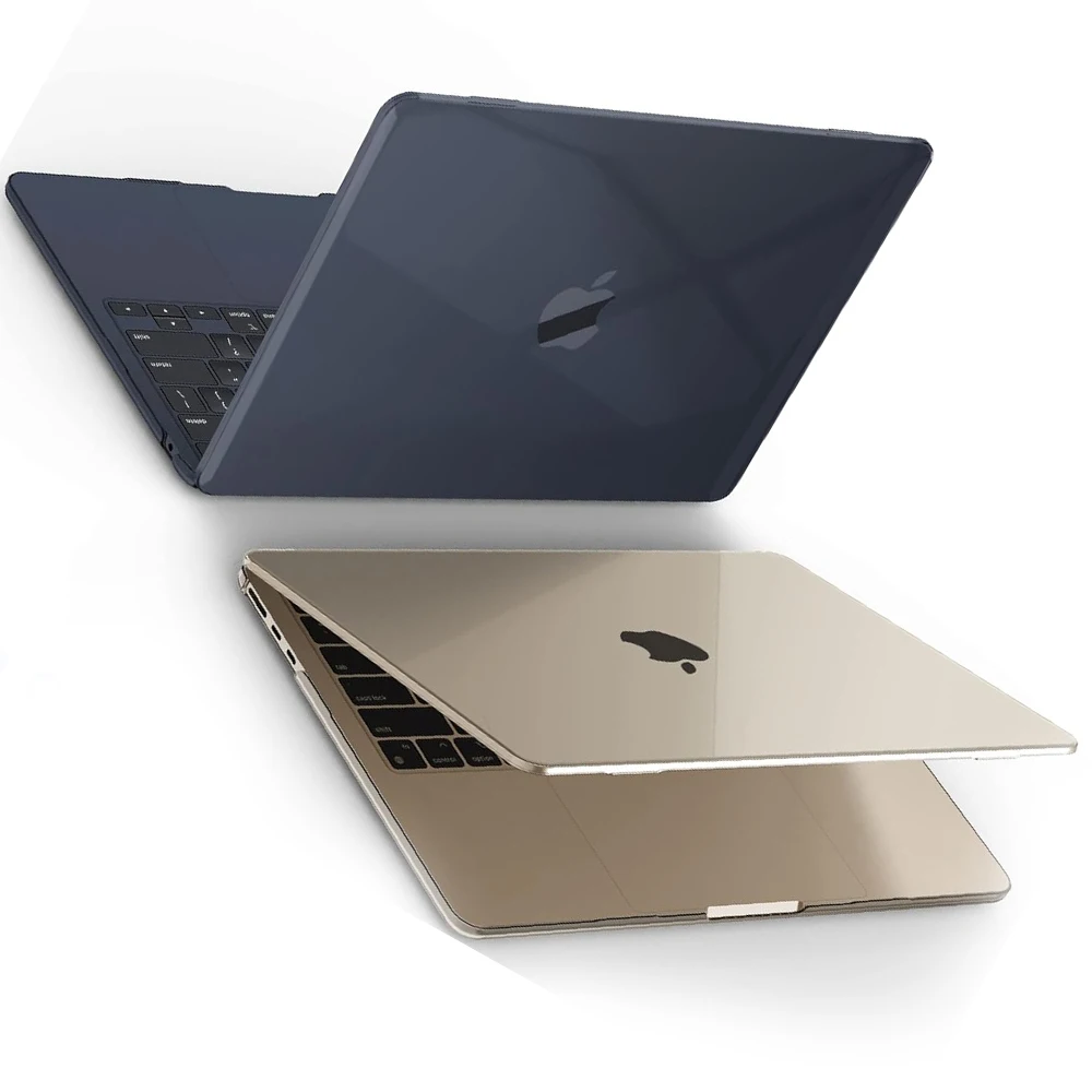 맥북 에어와 호환 가능한 13.6 인치 케이스, 2022 2023 2024 M2 M3 칩 모델 A2681 A3113, 하드 쉘 케이스, 크리스탈..