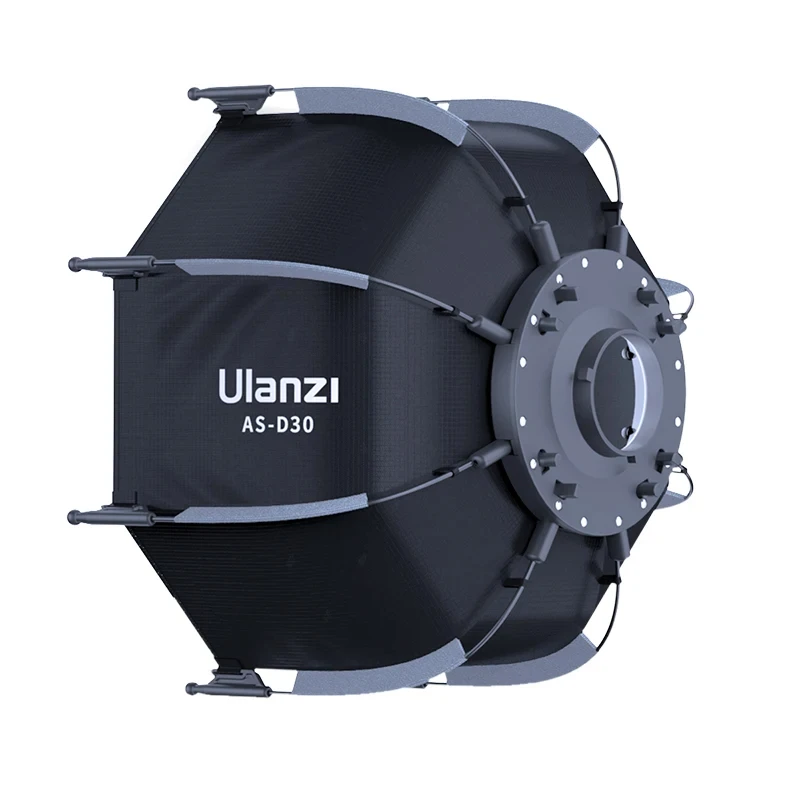 

Ulanzi AS-D30 30cm Octagonal Softbox Mini Bowens Mount Quick Release Honeycomb Grid Softbox for Ulanzi LT028 COB Light Studio