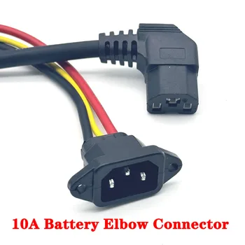 Connettore di ricarica per batteria e-bike, presa a tre poli verticale con cavo 12AWG e connettore a gomito per veicoli elettrici 60V 72V