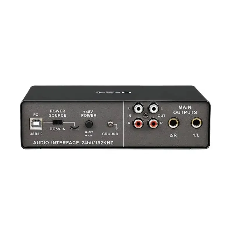 TEYUN Q-24 Professional Audio Sound Card Electric Guitar Monitor Recording Live Broadcast Singing Computer PC Studio audio interface