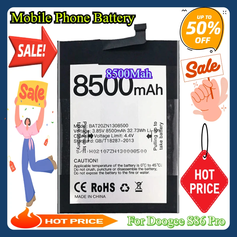 For Doogee S86 Pro 8500Mah Replacement Battery