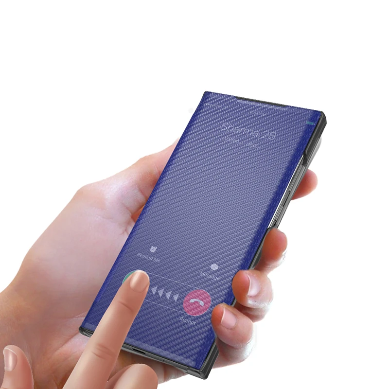 

Friyoe Smart Matte Flip Phone Case For POCO X3 NFC Pro Carbon Fiber Texture Shockproof Back Cover