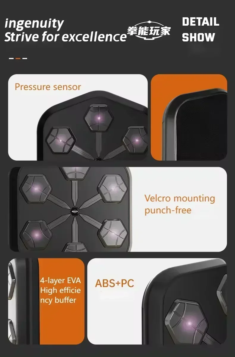 RS ONEPUNCH V3 Intelligent Music Boxing Machine, Boxing Target Training, Wall Target, High Quality