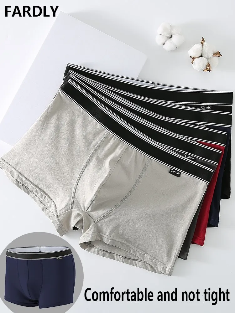4pcs Male Panties Cotton Men's Underwear Boxers Breathable Man Boxer Solid Underpants Comfortable Brand Shorts men underwear 365