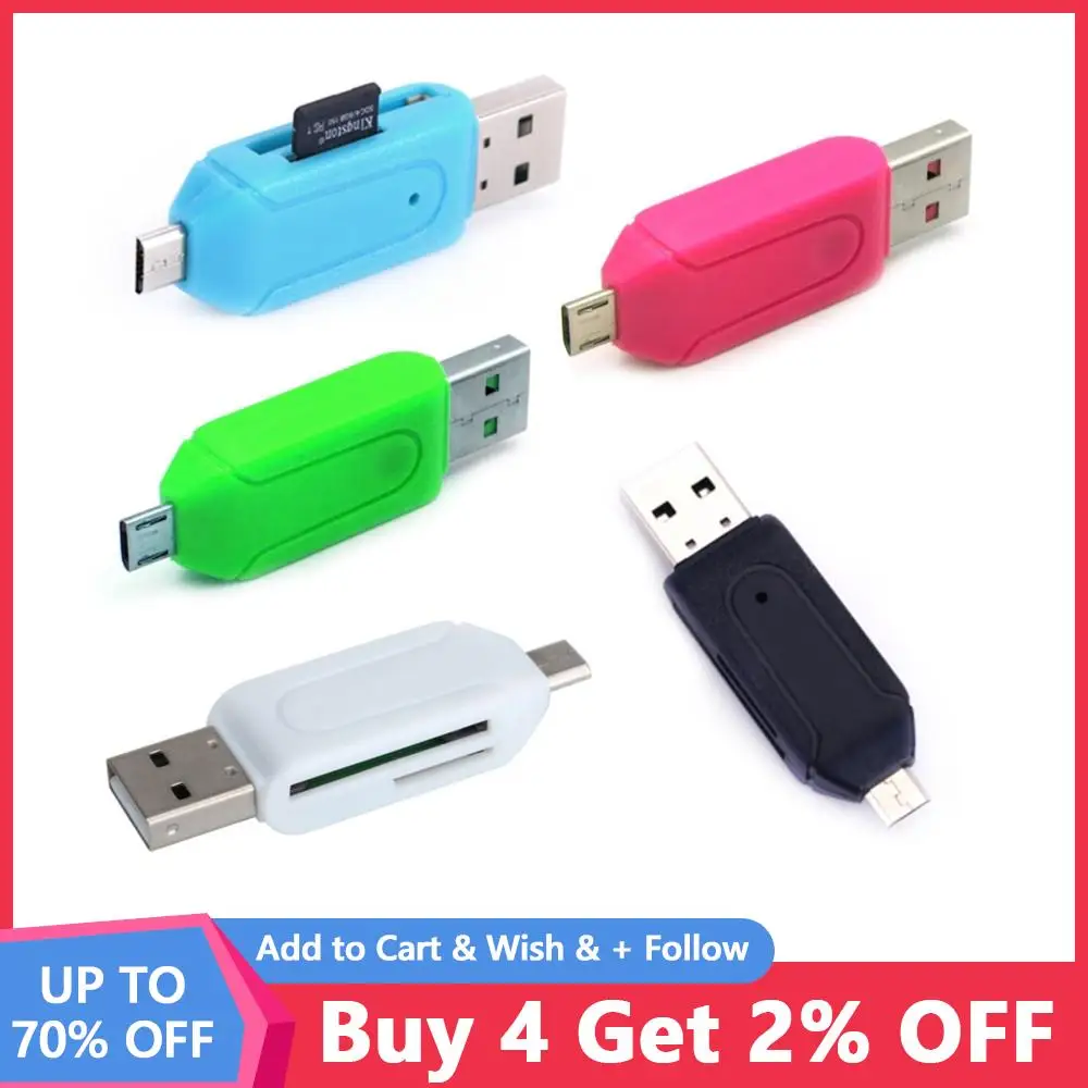 NEW Micro USB & USB 2.0 2 in 1 OTG Card Reader Highspeed USB2.0