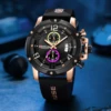 BORUSE High-end Waterproof Leather Watch, Simple Fashion, Business Model, Men's Luminous Quartz Watch 2