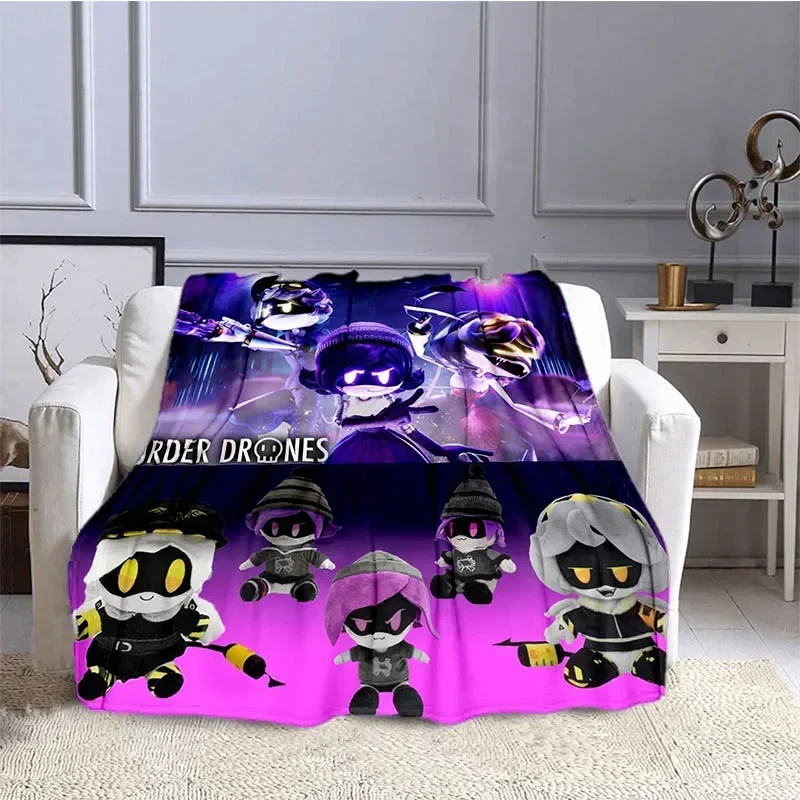Murder-Drones Cartoon Printed blanket Flannel Warm blankets Soft and comfortable blanket bed linings cubre cama Birthday Gift 2