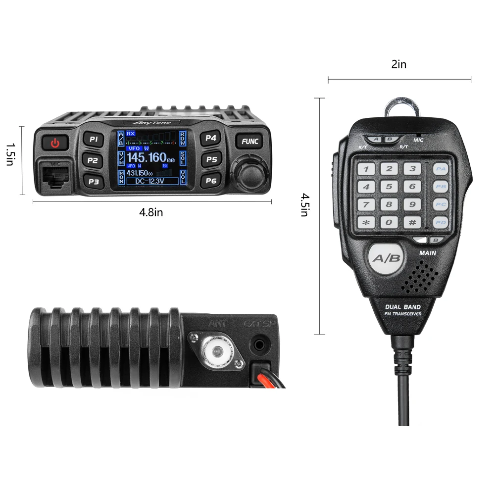 AT-778UV 136-174MHZ 400-490MHZ Transceiver Mobile Amateur Radio Walkie  Talkie