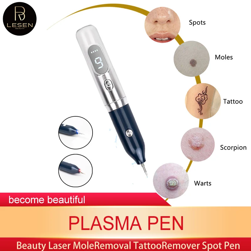 Laser Plasma Pen Black Dots LCD Plasma Pen Professional Facial Care Beauty Equipment USB Rechargeable Papilloma Skin Tag Removal