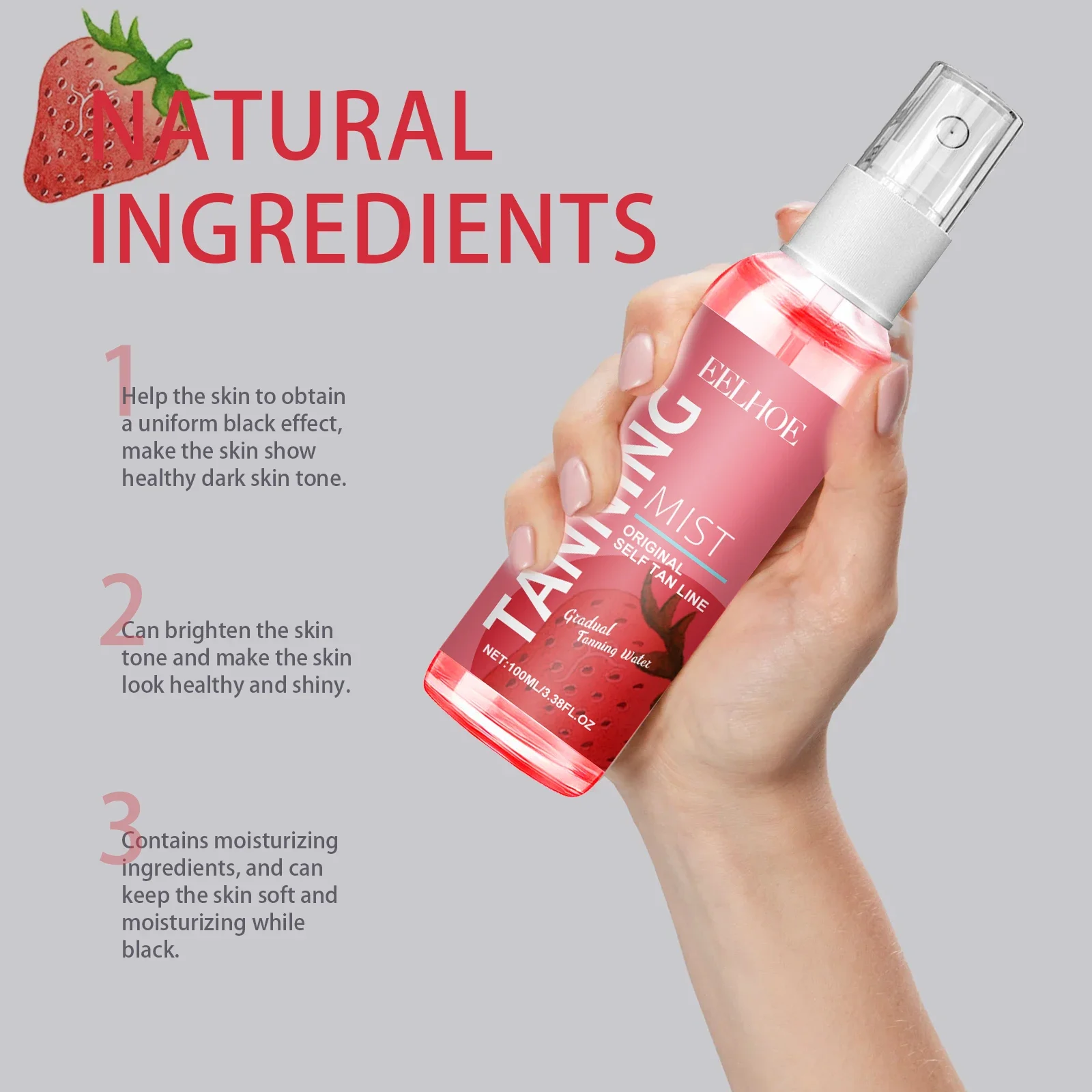 5 Pcs Natural Self Tanning Spray for Face and Body