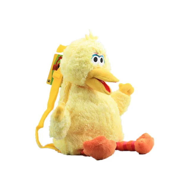 45cm Sesame Street Plush Backpack Plush Doll Red Elmo Blue Cookie Guy Yellow Big Bird Plush Bag Children's School Bag