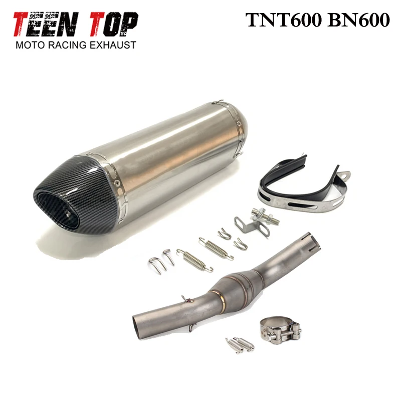 51mm Akrapovical Exhaust Motorcycle Exhaust System For Benelli TNT600 BN600 Exhaust Muffler Motobike Elbow Escapes Para Moto - Image 2
