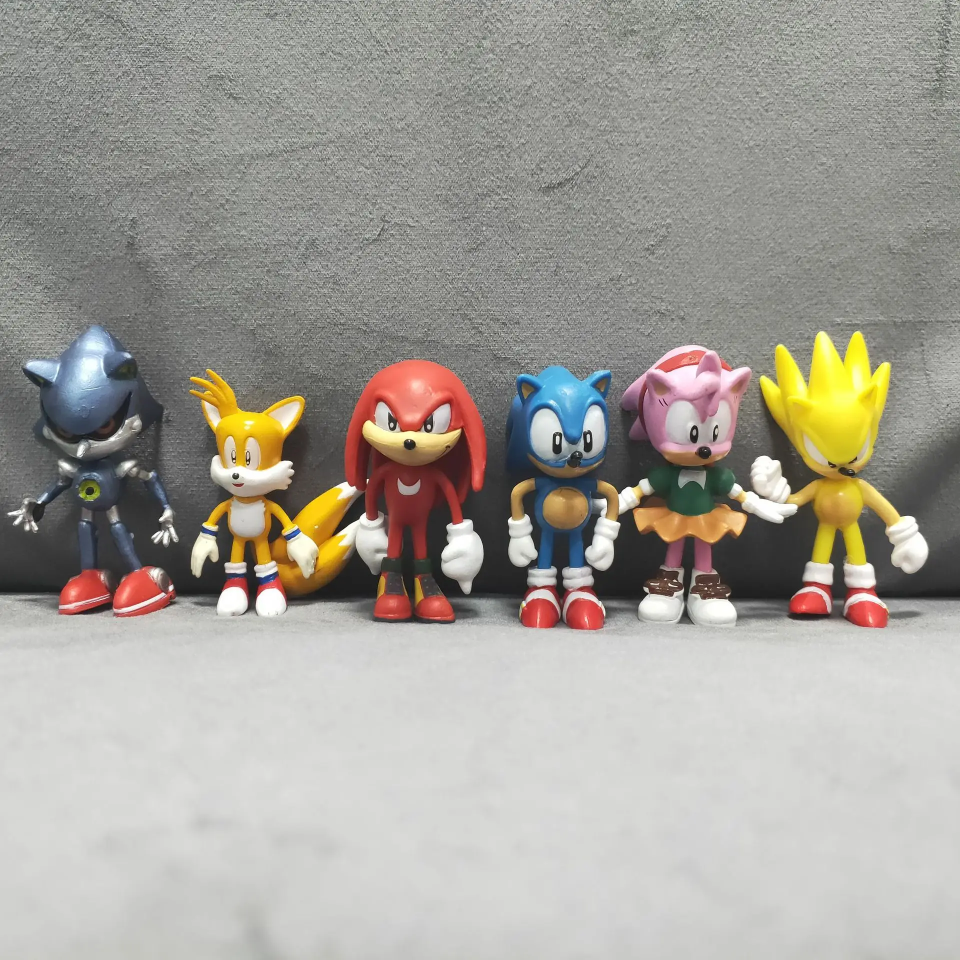 Action Figures Coleção 9 Bonecos Miniatura Sonic The Hedgehog Classic Mini  Buildable Figures Sonic Amy Tails