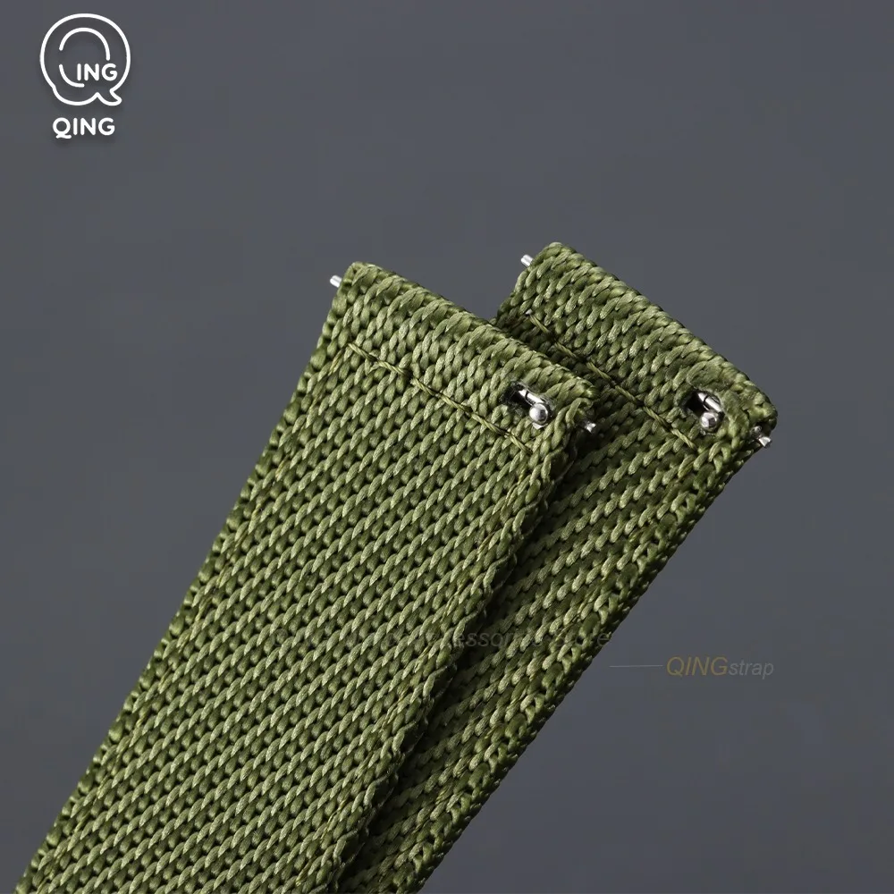 Enhanced Product Title: Durable Nylon Military Sport Watch Strap - Breathable & Soft Wristband