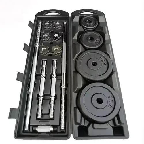 10kg 15kg 20kg 30kg Gym Home Weightlifting Dumbbells with Box Painted Black Painted Cast Iron Dumbbells Barbell Set. - Image 4