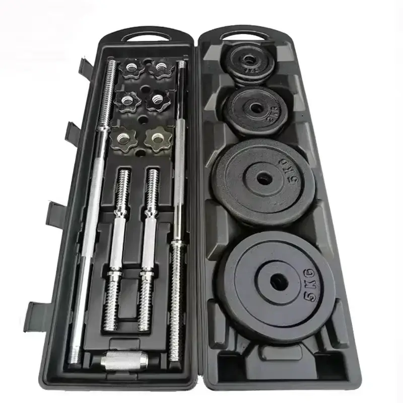 10kg 15kg 20kg 30kg Gym Home Weightlifting Dumbbells with Box Painted Black Painted Cast Iron Dumbbells Barbell Set. - Image 4