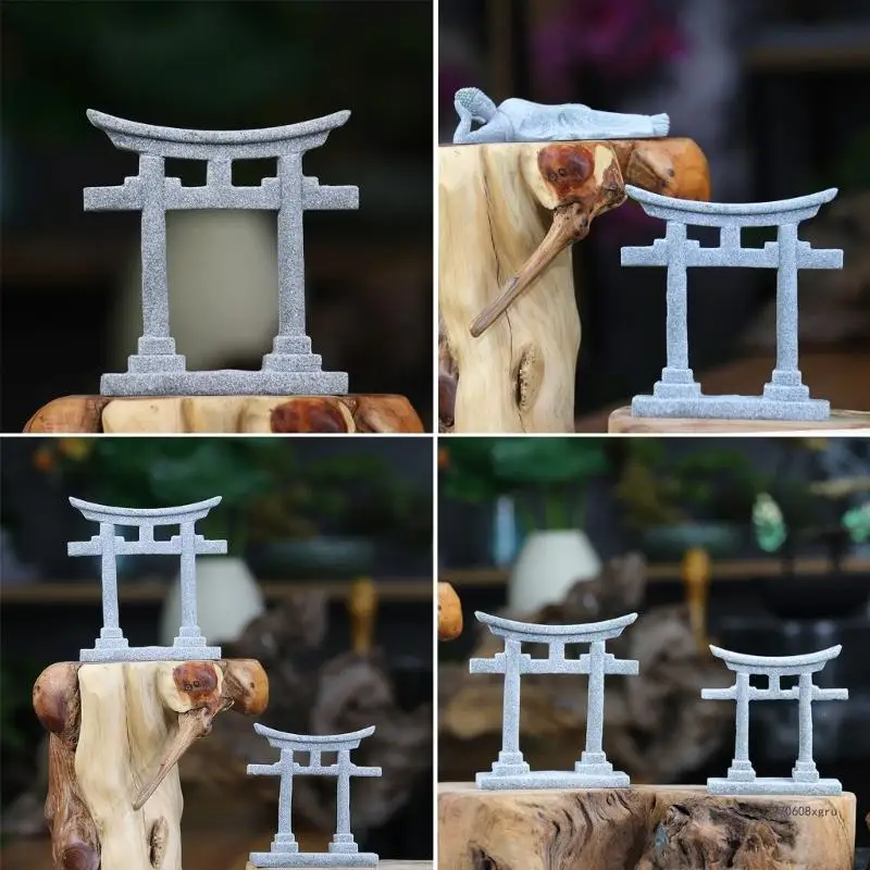 Japanese Torii Gate Fish Tanks Decorations for Aquariums Statue Bridge Ornament