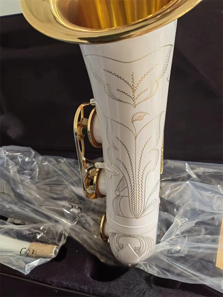 Hot Selling Bb Tenor Saxophone Gold Lacquer Yellow Brass Musical instrument Professional with Case Accessories
