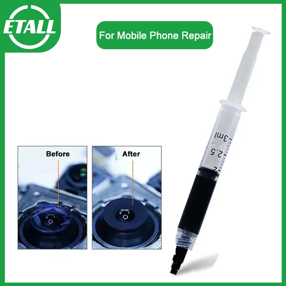 Mobile Phone Camera Lens Scratches Removal Flux For iPhone Android Scratches Black Light Dot Stain Removal Repair Liquid Glue