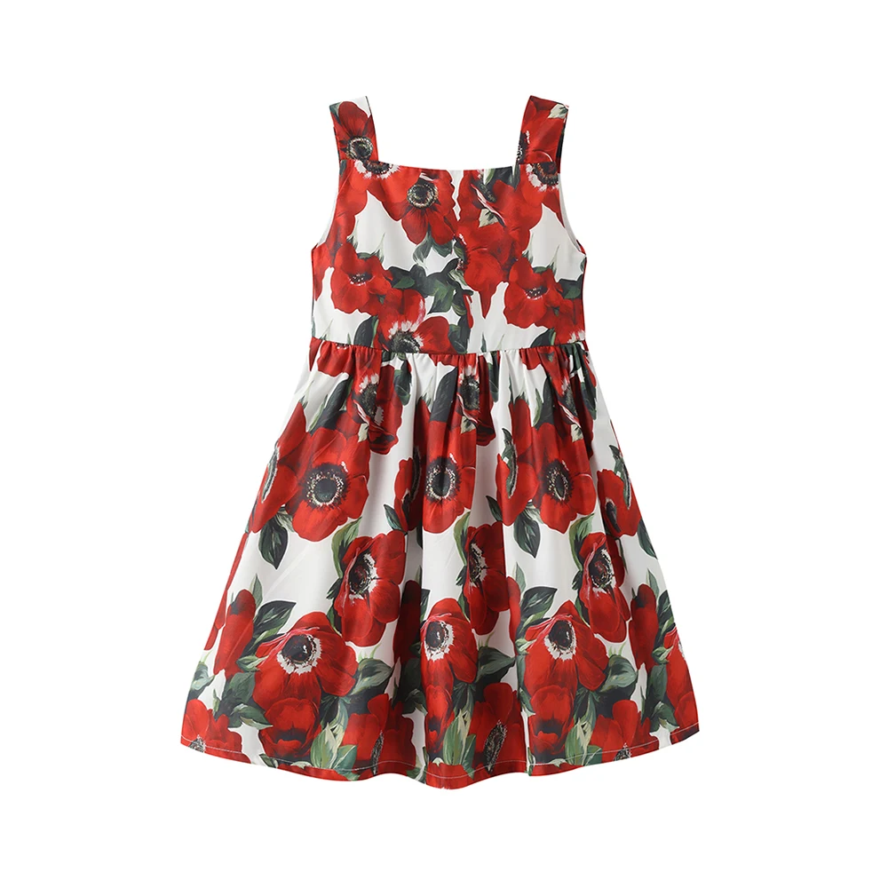 Princess Girls Autumn Christmas Dress with Bag Printed Kids Clothing