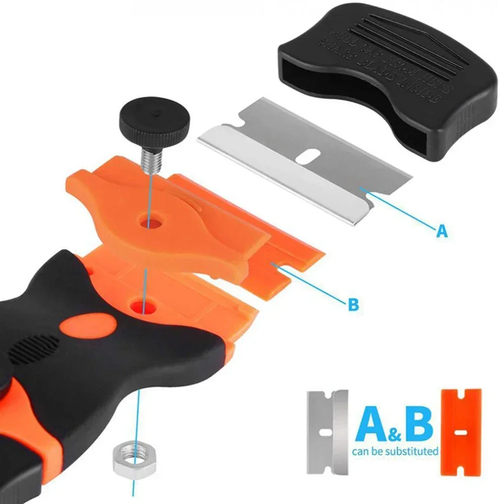 Squeegee Clean Glasses Scraper Tool Window Cleaning Car Wrap Glass Ceramic Glue De-icing Kitchen Household Window Ice 2