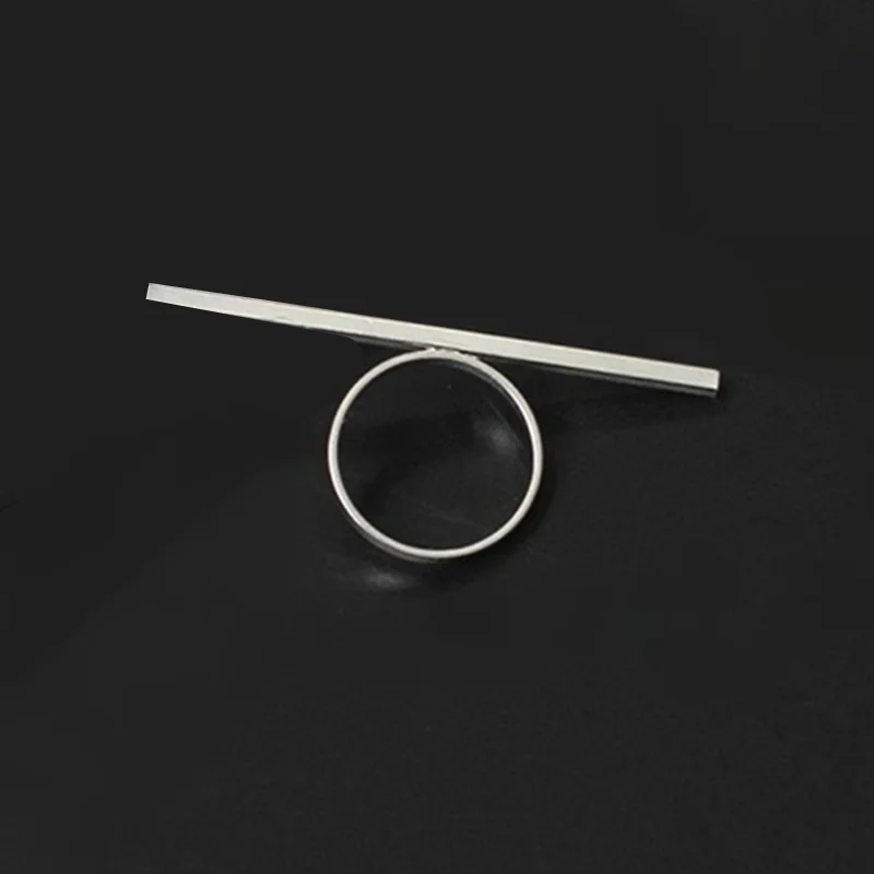 Finger Ring Jewelry Accessories One Word Ring Metal Long Bar Rings Punk Exaggerated Knuckle Joint Rings For Women Finger Accessories Jewelry Gift