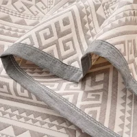 100% Cotton 3 layer blanket summer bed linen Jacquard Blankets bed plaid stitch Coverlet home bedding Bedspread on the bed Sheet 6