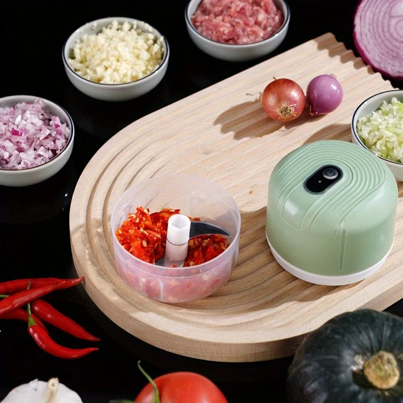 مفرمة ثوم كهربائية قابلة لإعادة الشحن ، آلة خلط من...