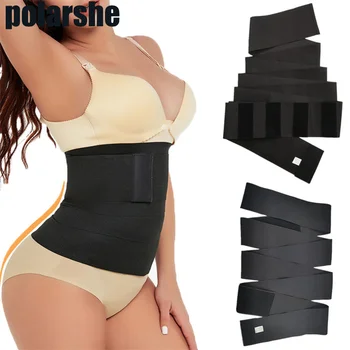 허리 트레이너 바디 셰이퍼 Snatch Me Up 붕대 랩 여성 슬리밍 스트레치 밴드 허리 받침 보이지 않는 조절 식 랩