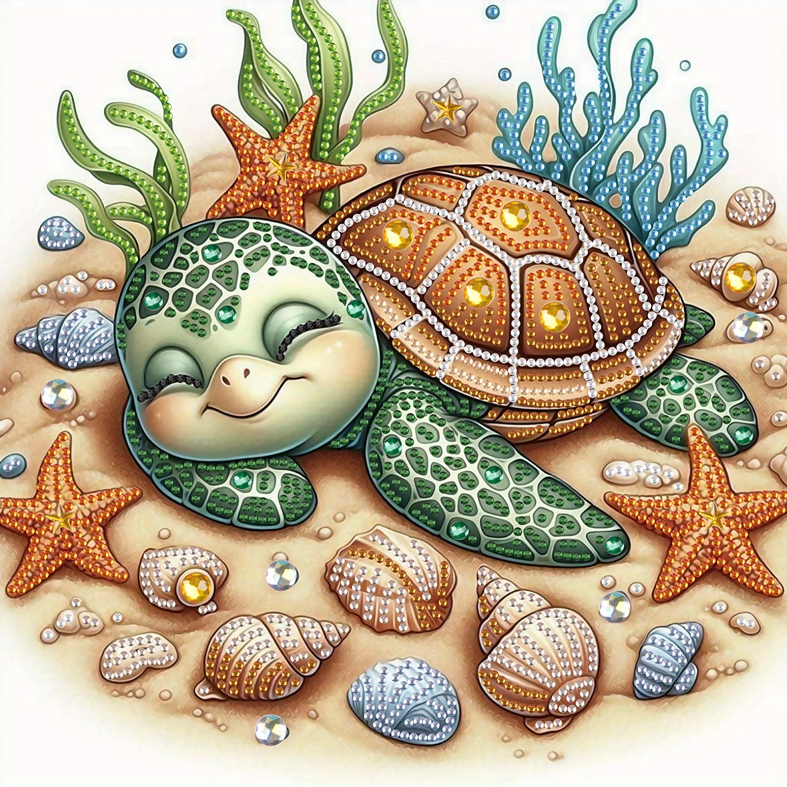 DIY Sleeping turtles 5D Special Shape Diamond Art Kits for Beginners Diamond Art Painting Kits for Home Wall Decoration Gift