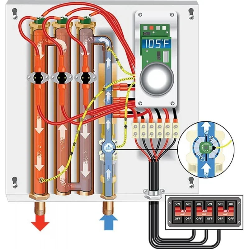 QWEcoSmart eco 27 tankless water heater,electric,27-kw-quantity 1,17x17x3.5