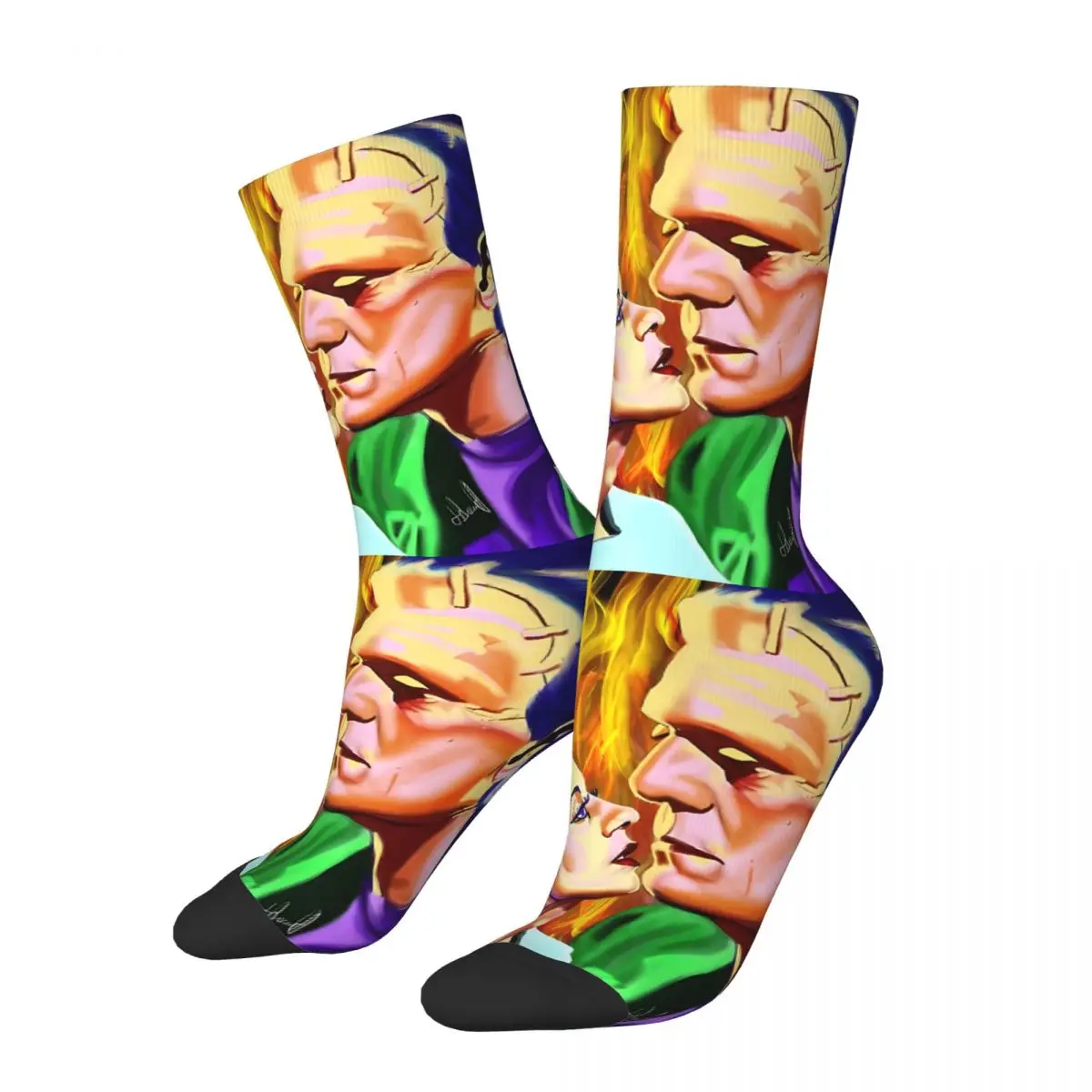 

Bride Of Frankenstein Monster Funny Men's Socks Vintage Frankenstein Horror Film Hip Hop Novelty Crew Sock Gift Pattern Printed