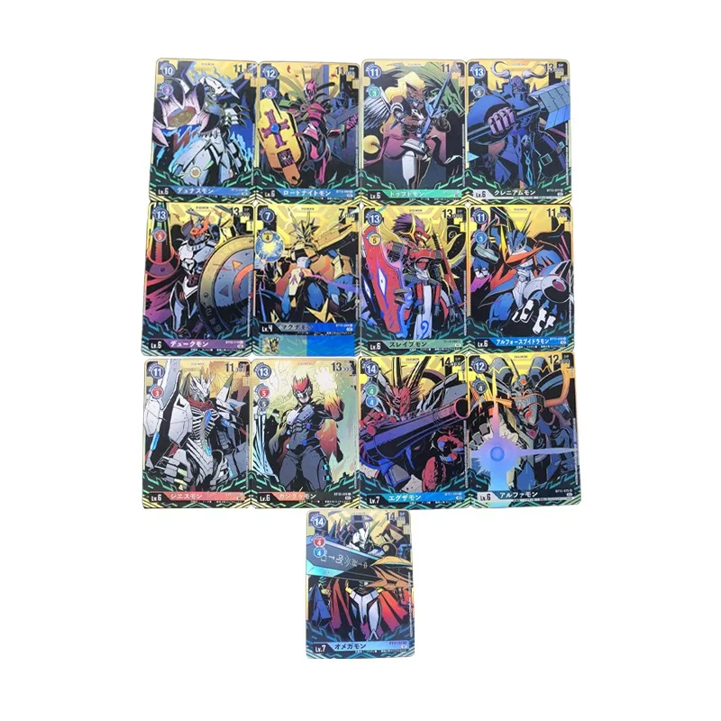 

13pcs/set Digimon Adventure Royal Knights Ultimate Animation Characters Refraction Flash Card Anime Classics Collection Card Toy