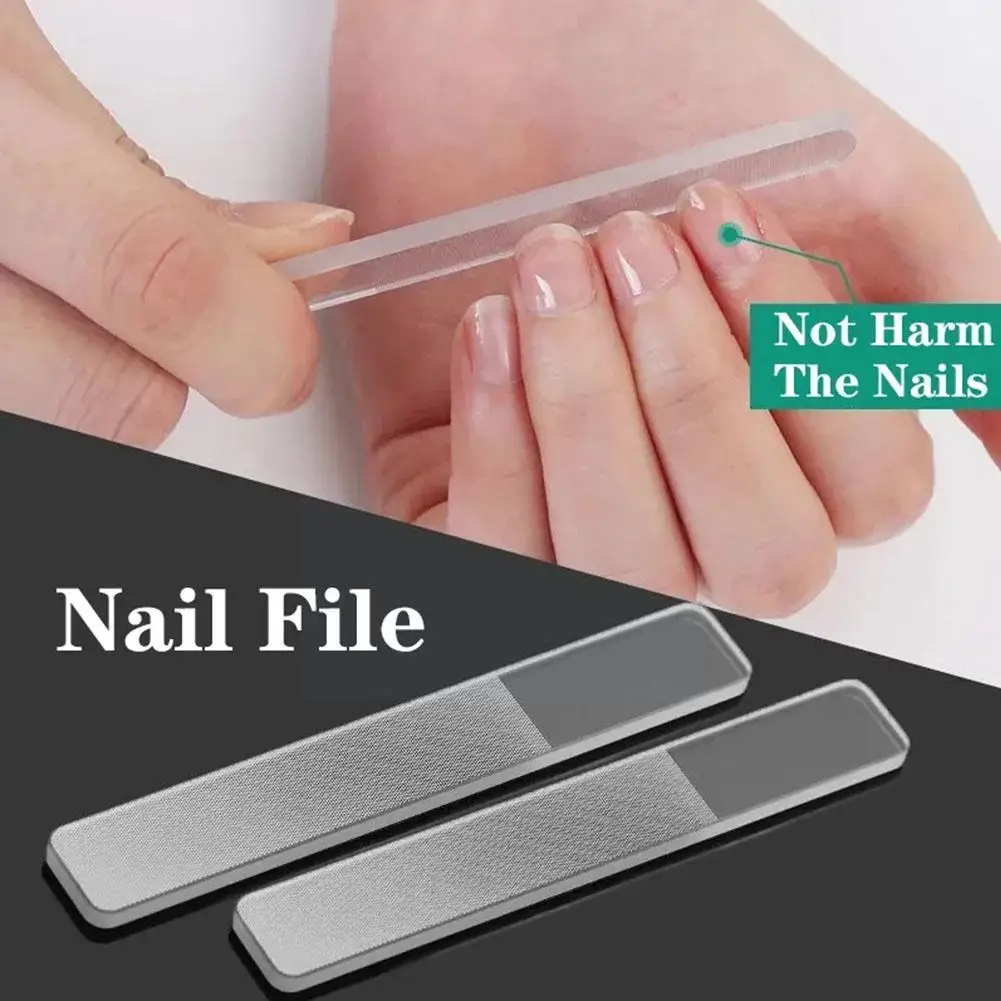 

Nano Glass Nail File Buffing Transparent Nail Art Manicure Grinding Professional Sanding File Polishing Tools Sanding E5S7