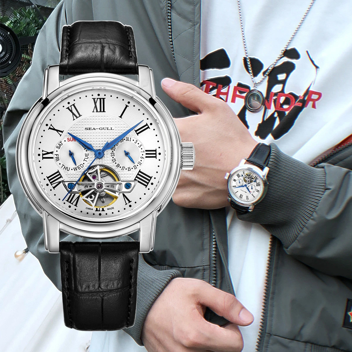 2022 Seagull Men's Watch Automatic Mechanical Wristwatch Multifunction