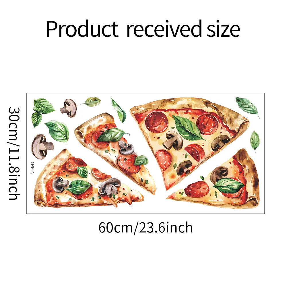 Wall Stickers Kitchen Restaurant Pizza Background Decor PVC 1PCS