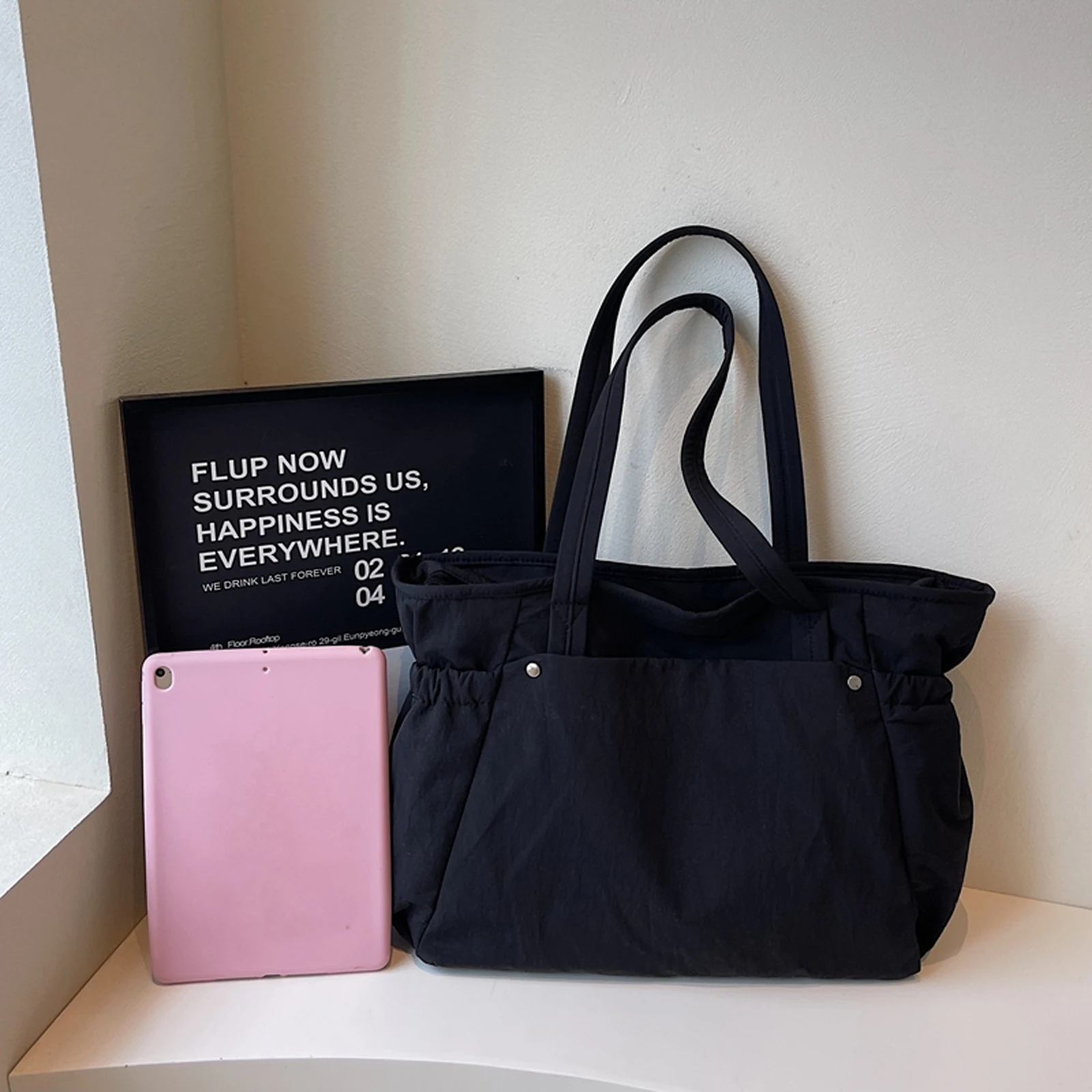 Oxford Cloth Large Shoulder Bag Laptop Bag Lightweight Simple Commuter Bag for Women Work Travel Office Daily Shopping