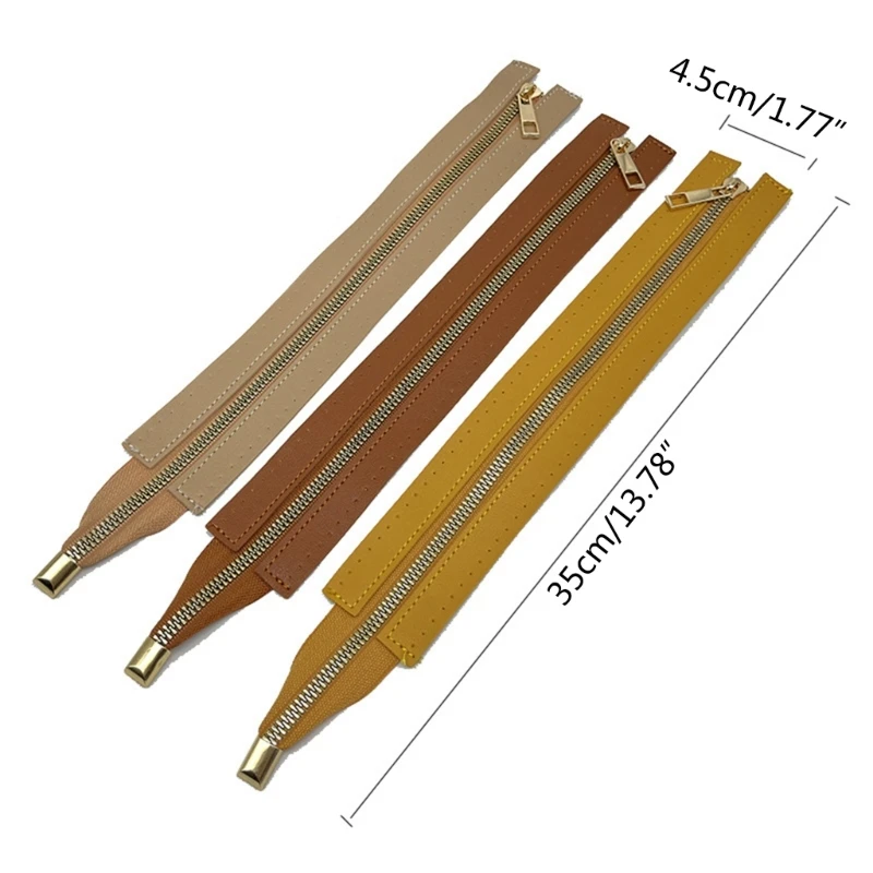 30cm PU Leather Zipper Holes DIY Zipper Replacement Hardware Accessories