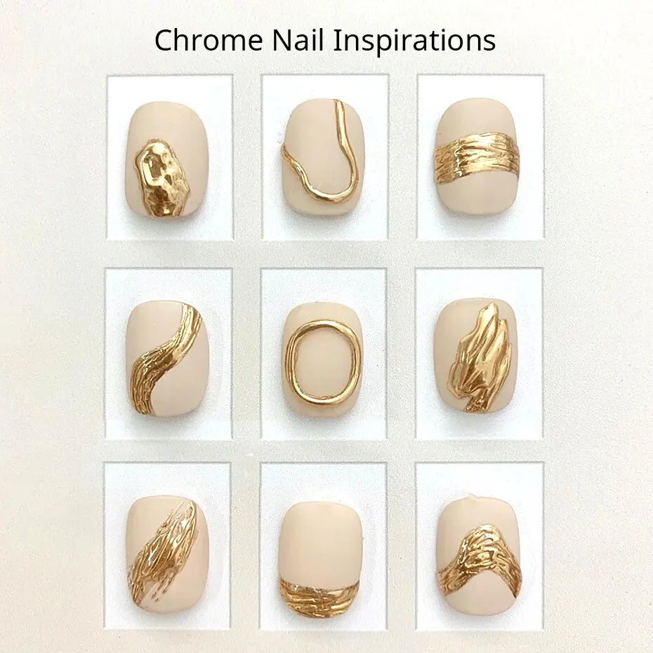 12 Colors Chrome Mirror Nail Powder Pigment Metallic Colorful Gold Silver Rubbing Dust Glitter Nail Art Decorations Manicure